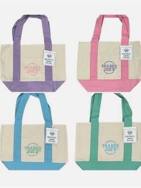 Trader Joe’s Limited Edition Canvas Tote Bag - Pastel Collection